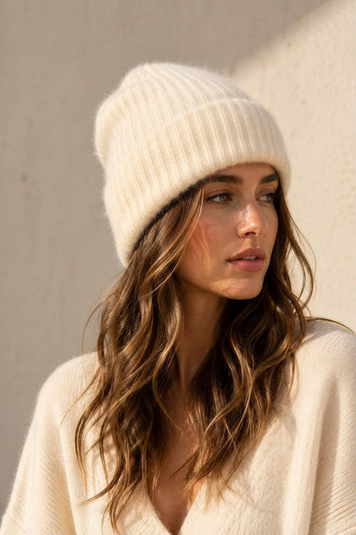 Bonnet alpaga blanc cassé Pacha Inti