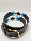 ceinture polo en cuir brodée argentine