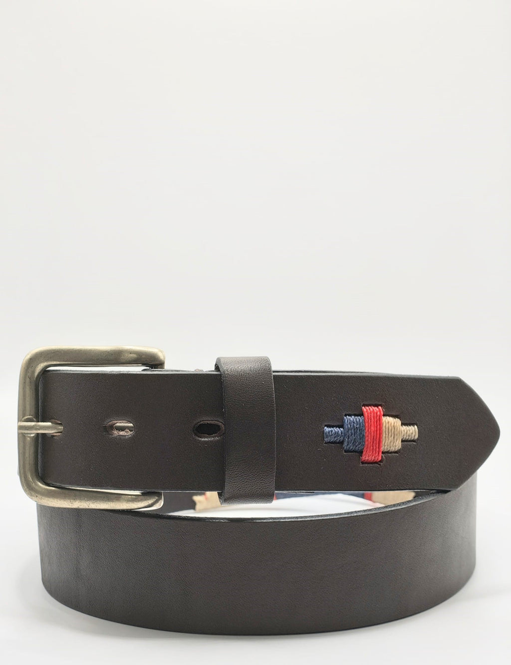 ceinture polo en cuir brodée argentine