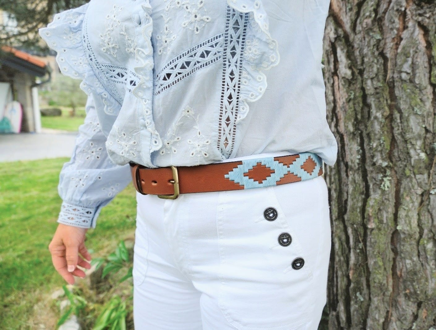 Ceinture cuir Nono, vue de profil