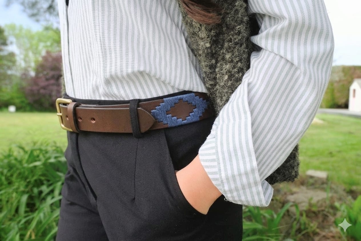 Ceinture cuir Unquillo, vue de profil