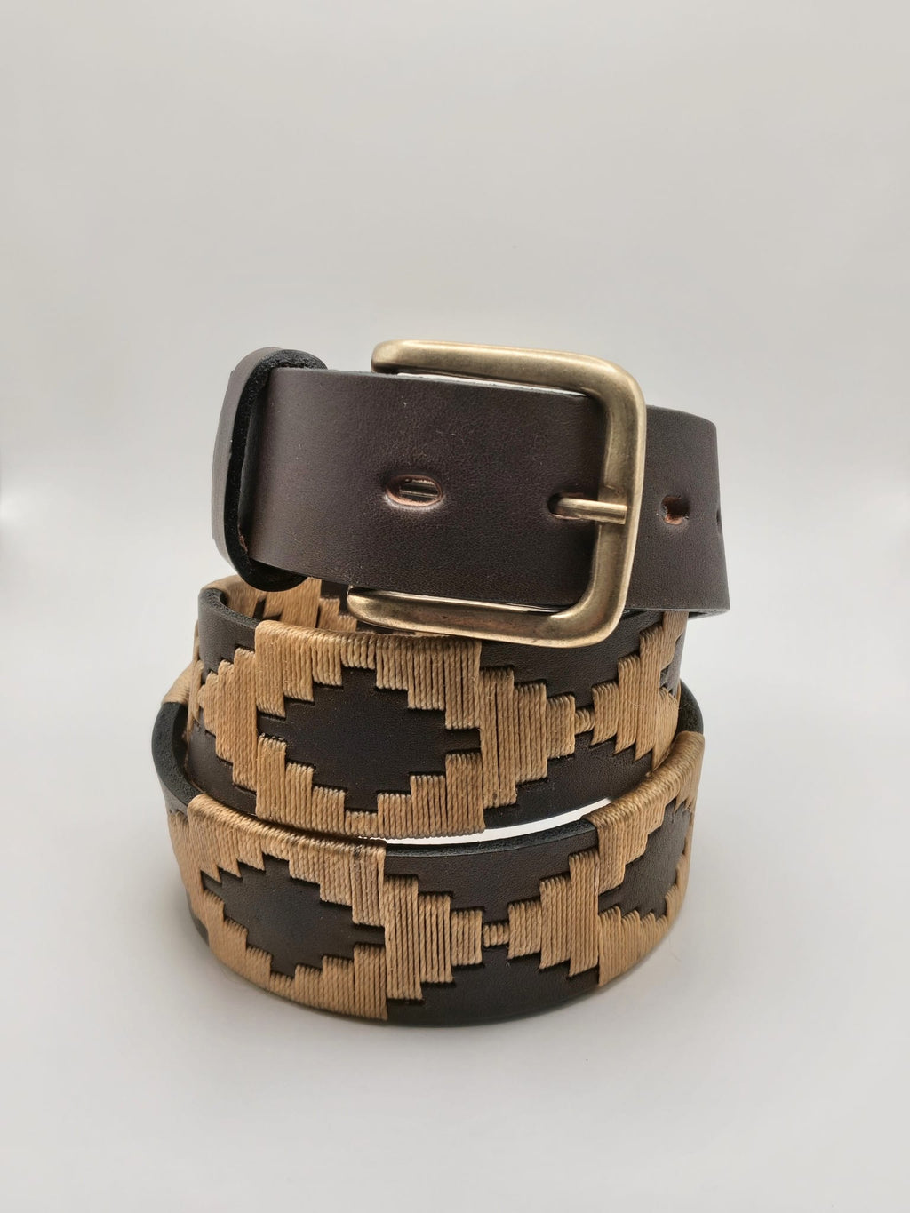Détail boucle en laiton, ceinture cuir Salta