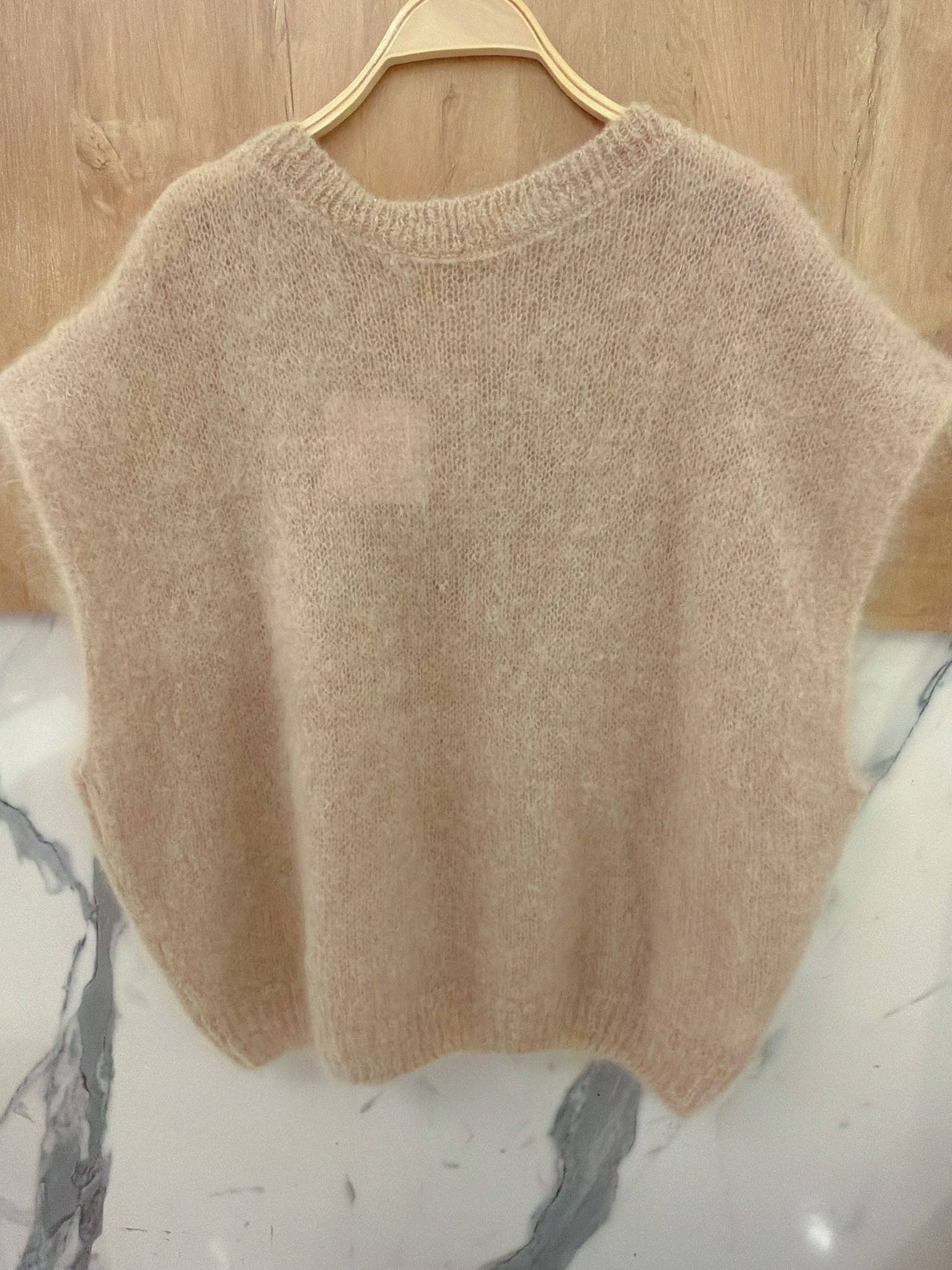 Gilet sans manche mohair Pacha Inti beige